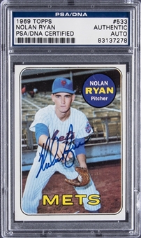 1969 Topps #533 Nolan Ryan Signed Card - PSA/DNA AUTHENTIC AUTO